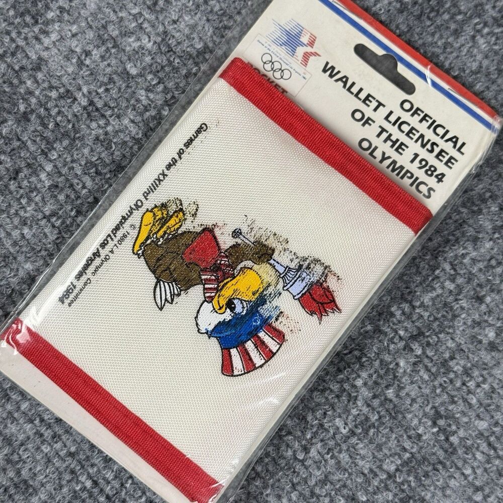 Vintage NWT Los Angeles Olympics 1984 WALLET Official Unisex BiFold - Flaw